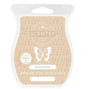 Scentsy Cashmere Pear Wax Bar New Fruity Warm Amber Vanilla Ginger Melt